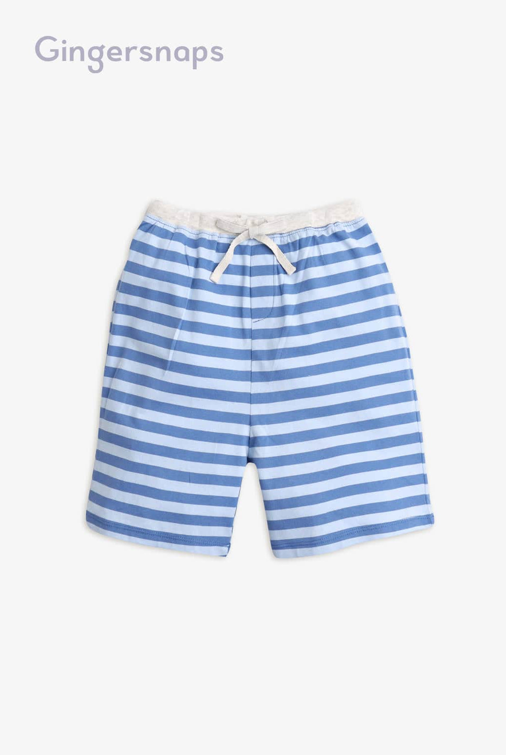 جينجرسنابس طقم مواليد أولادي قطعتين بلوزة وشورت رمادي