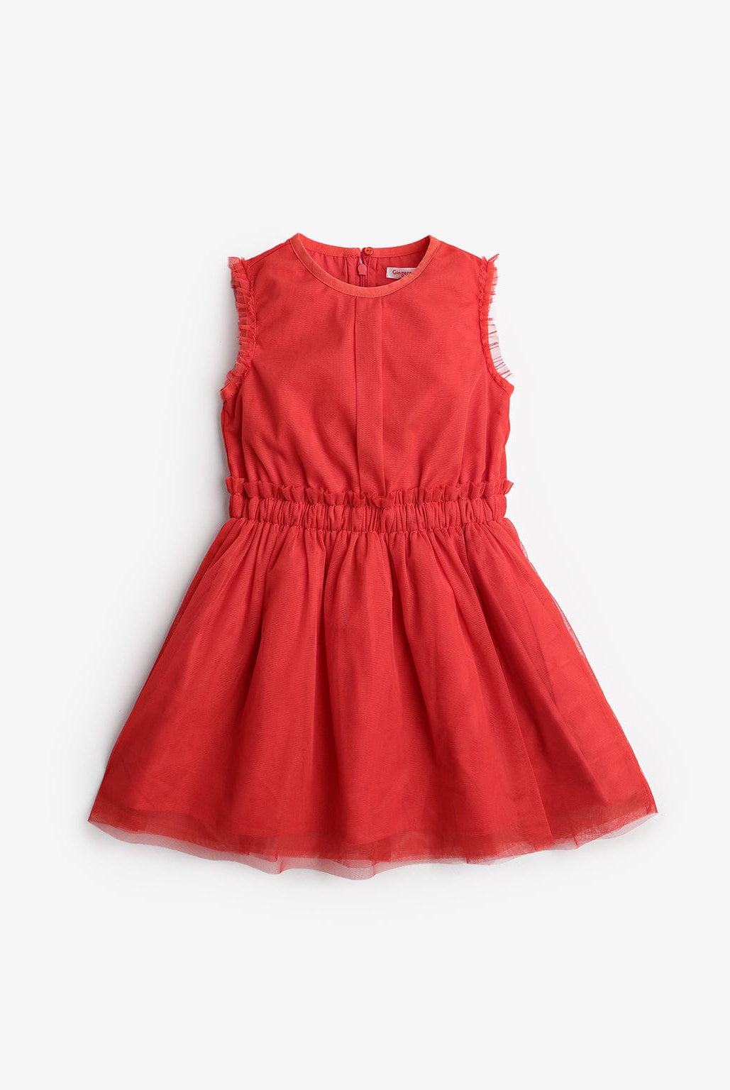 جينجرسنابس فستان كت مخصر مشجر مكشكش من أسفل بناتي أحمر