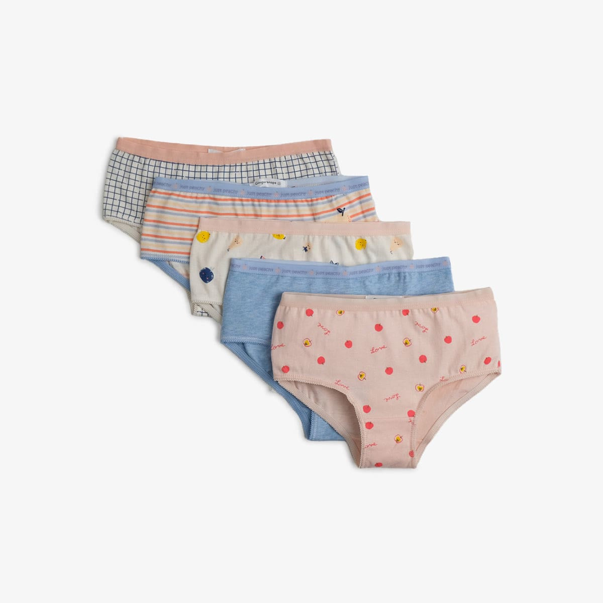 جينجرسنابس سروال داخلي بناتي أطفال متعدد الألوان