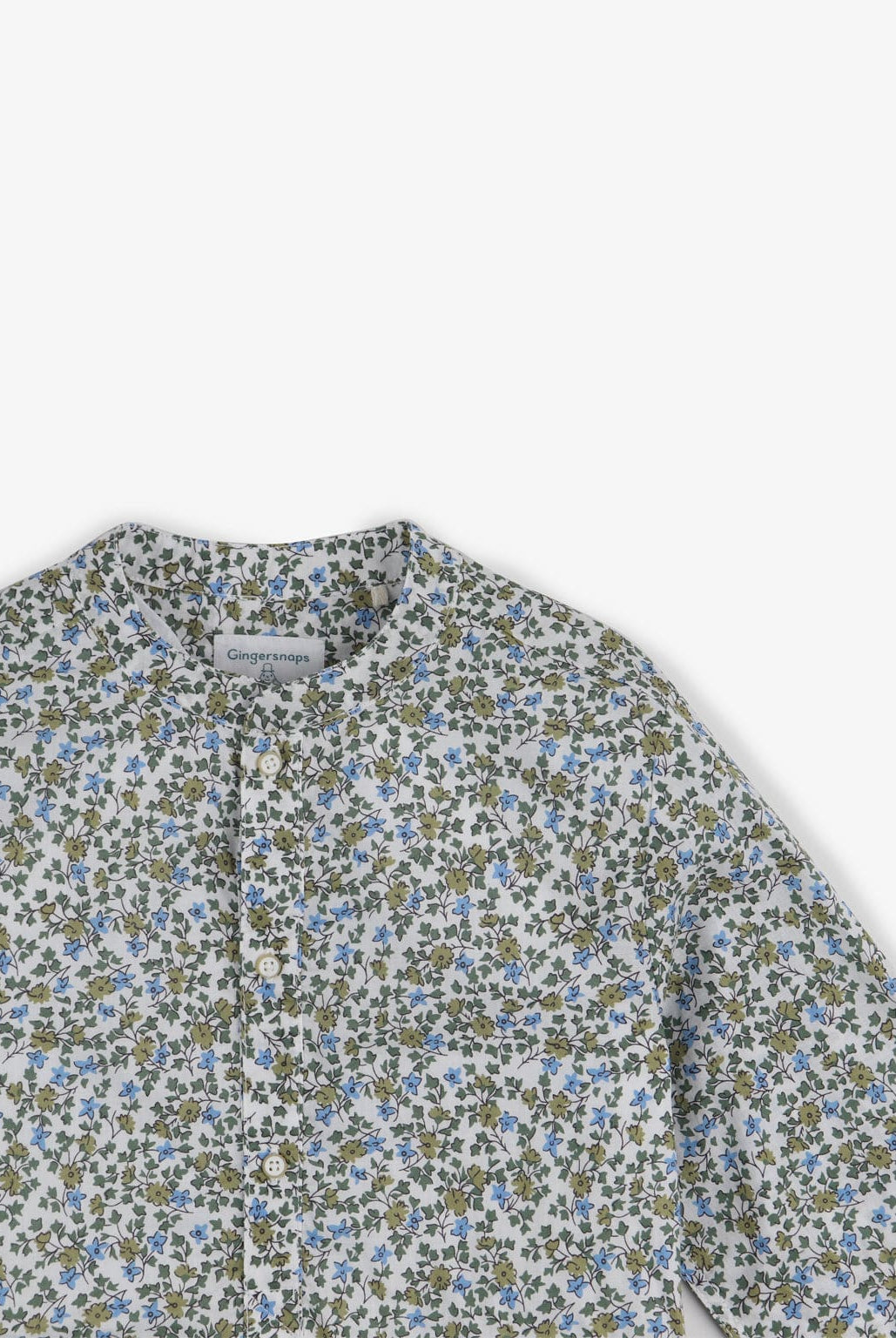 جينجرسنابس قميص اطفال ولادي مشجر بنص ياقة أخضر