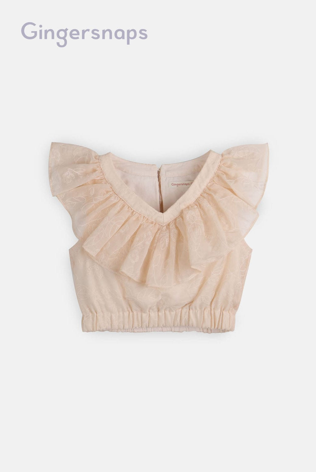 جينجرسنابس طقم بناتي بلوزة وتنورة منفوشة أحمر بنفسجي