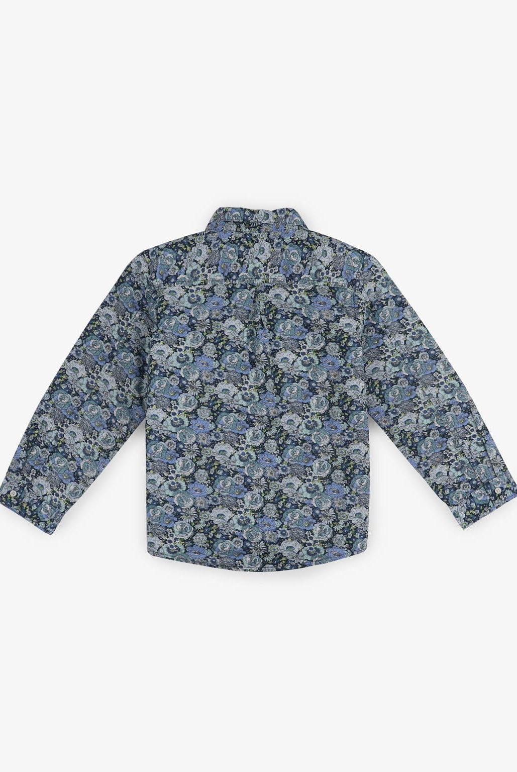 جينجرسنابس قميص اطفال ولادي مشجر بأكمام طويلة أزرق