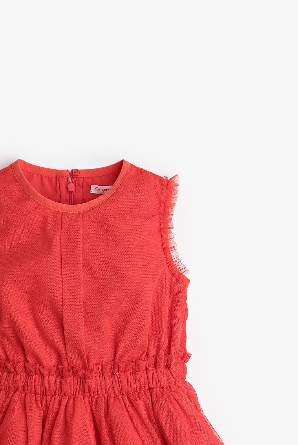 جينجرسنابس فستان كت مخصر مشجر مكشكش من أسفل بناتي أحمر