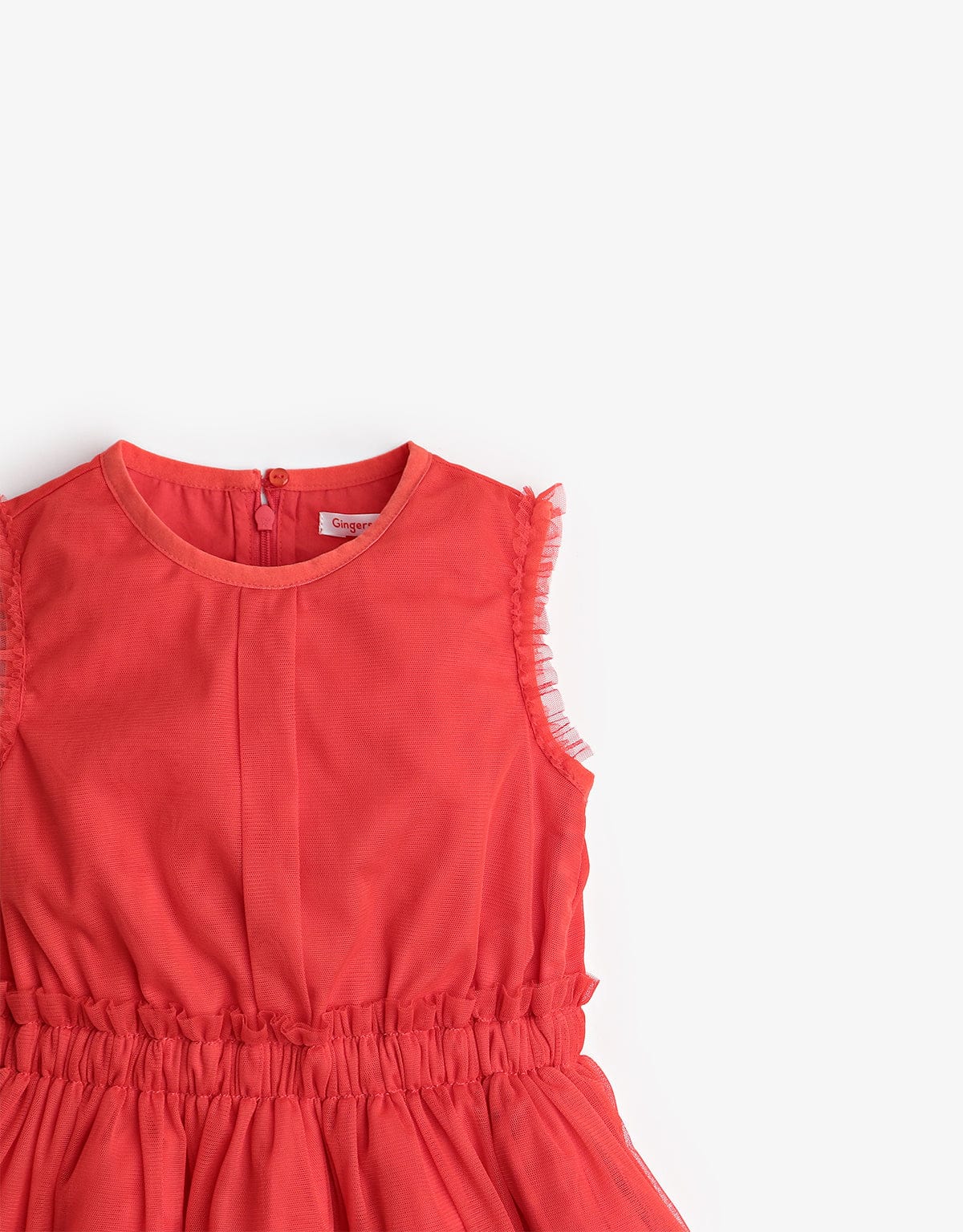 جينجرسنابس فستان كت مخصر مشجر مكشكش من أسفل بناتي أحمر