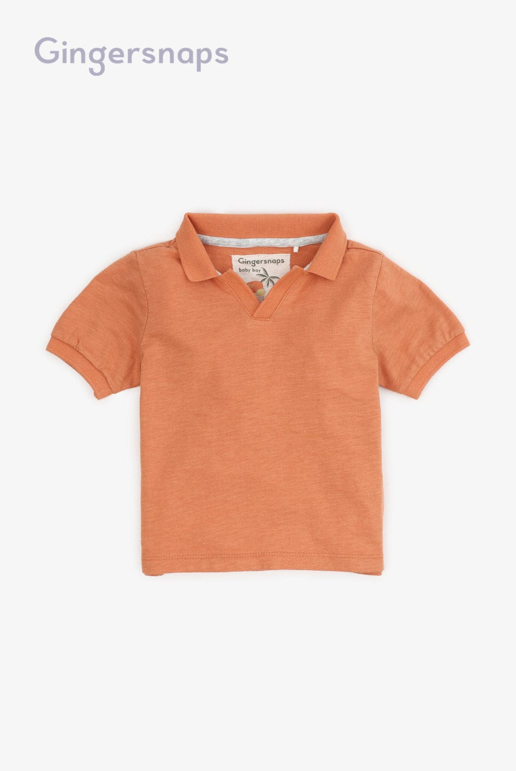 جينجرسنابس تي شيرت بولو للرضع برتقالي