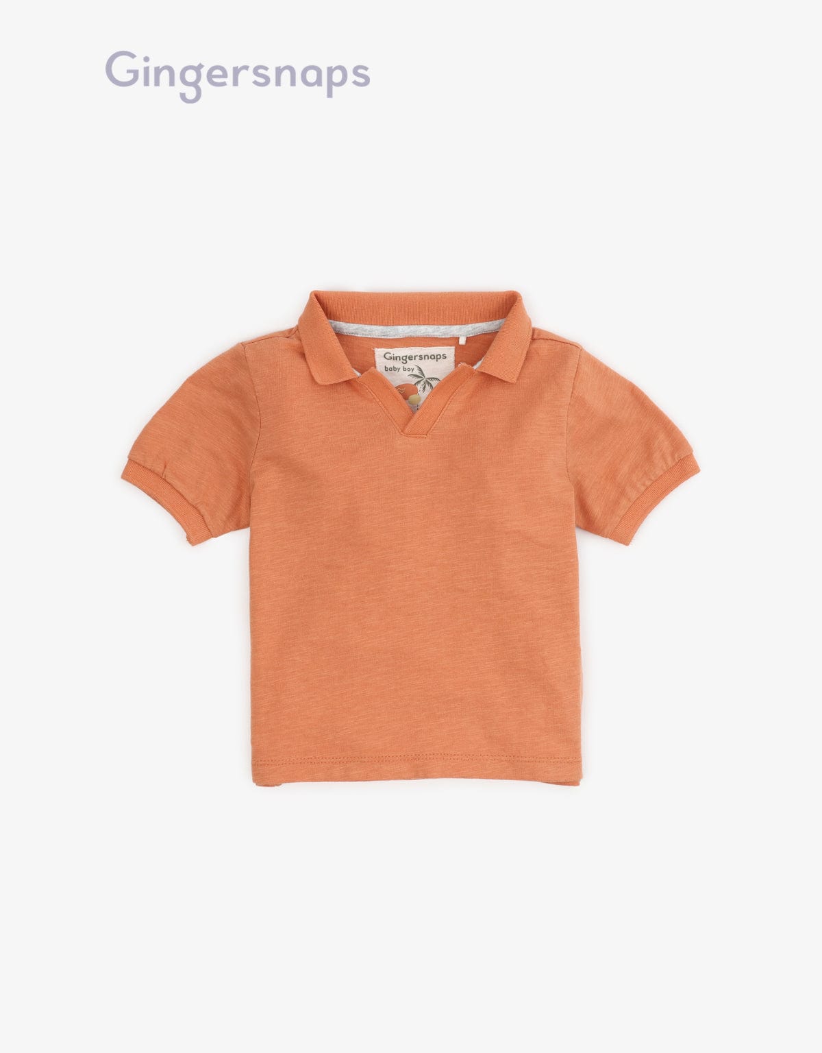 جينجرسنابس تي شيرت بولو للرضع برتقالي