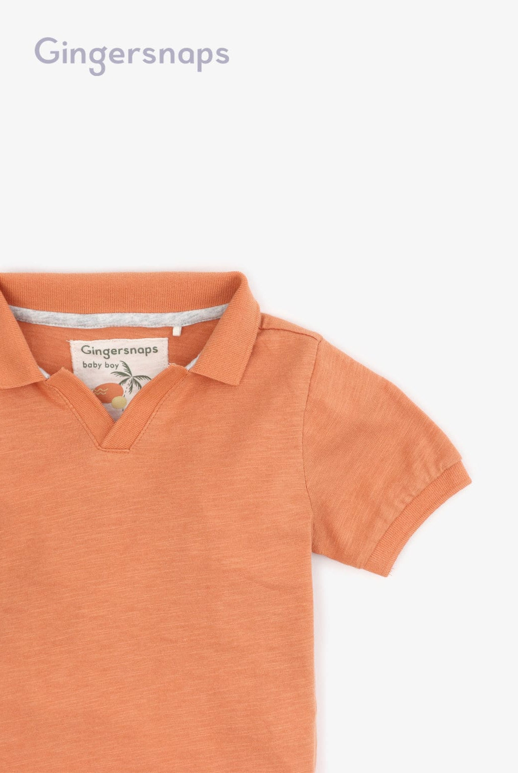 جينجرسنابس تي شيرت بولو للرضع برتقالي
