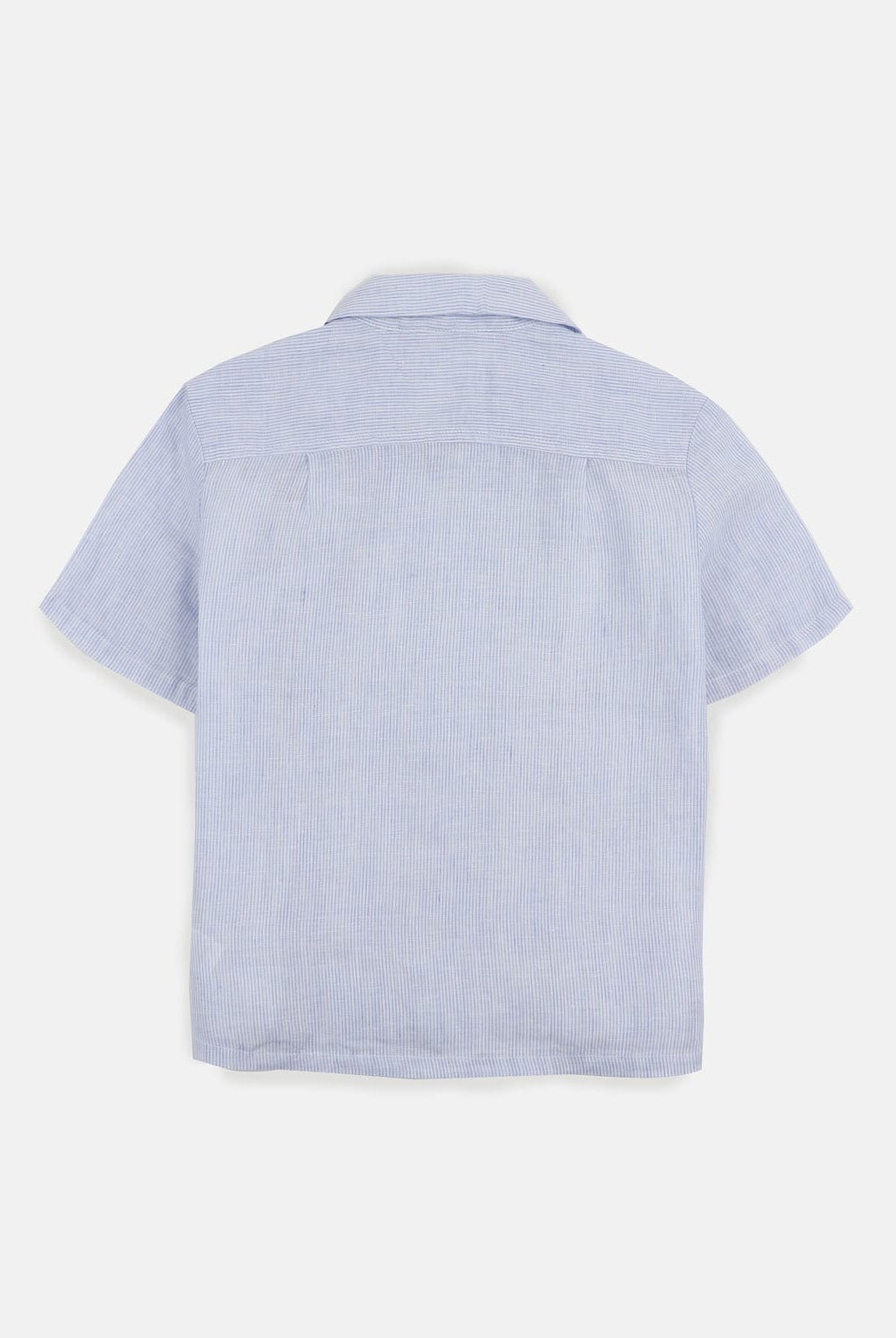 جينجرسنابس قميص ولادي سادة نص كم بتطريز على الصدر أزرق