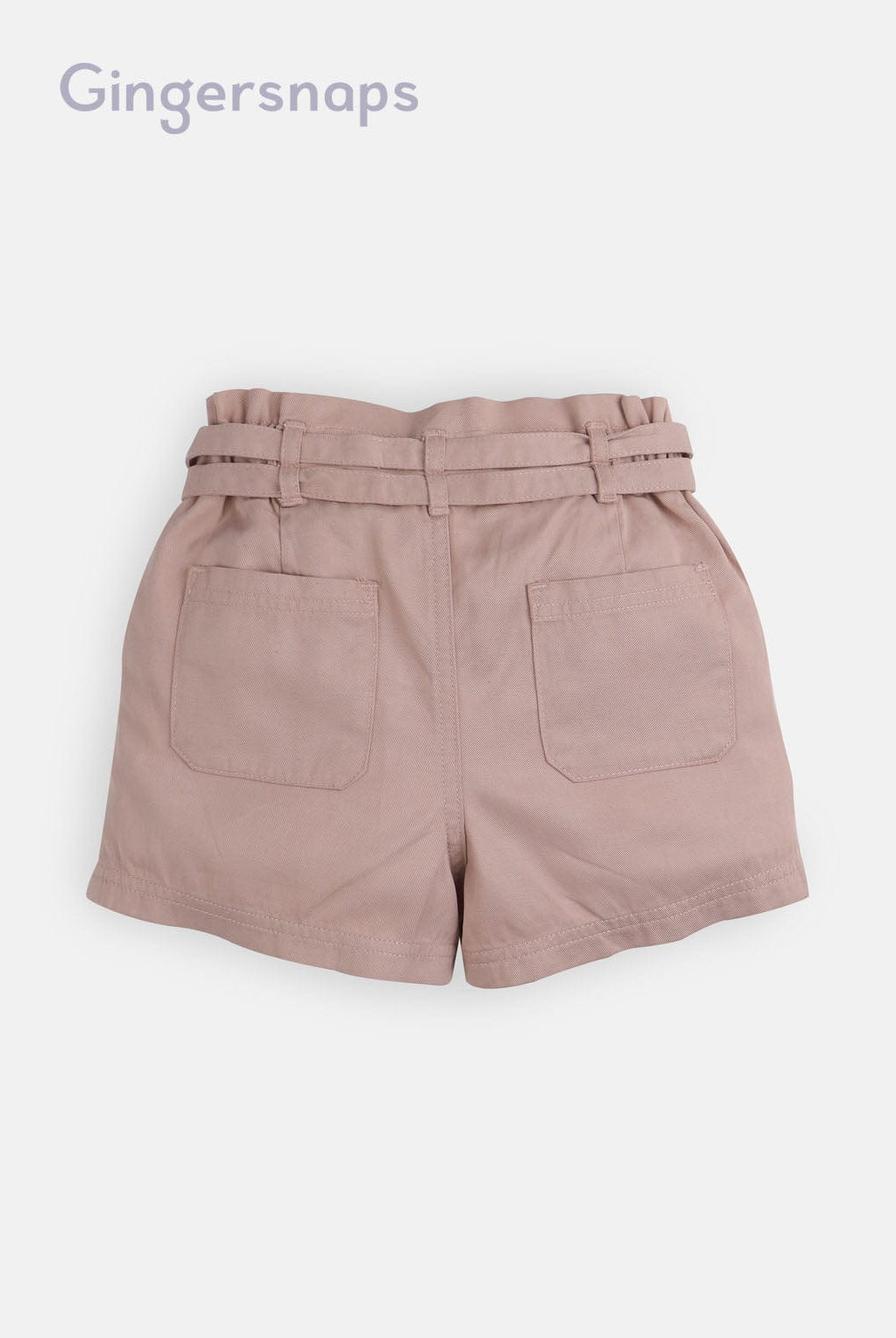 جينجرسنابس شورت سادة بحزام على الخصر بناتي وردي