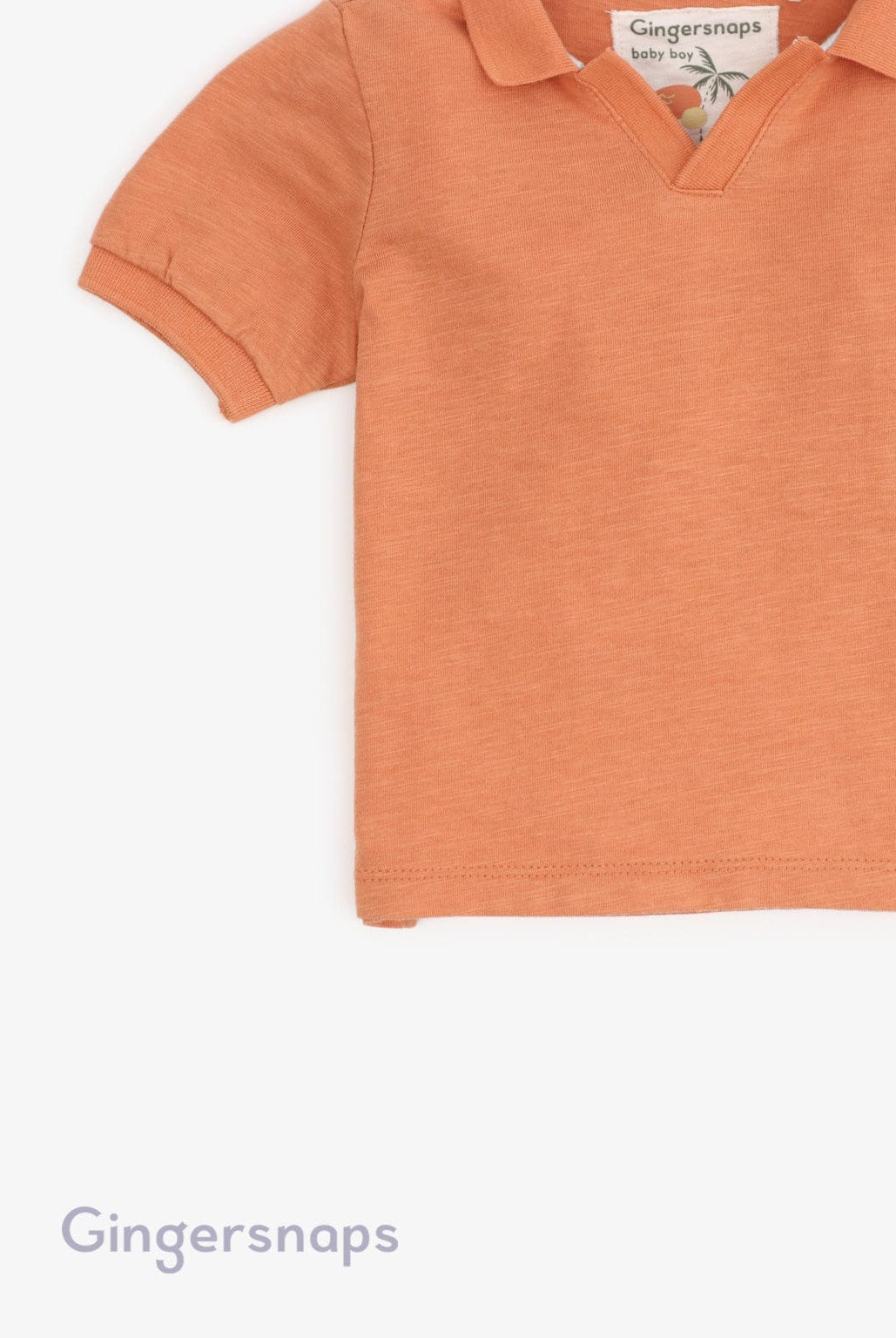 جينجرسنابس تي شيرت بولو للرضع برتقالي