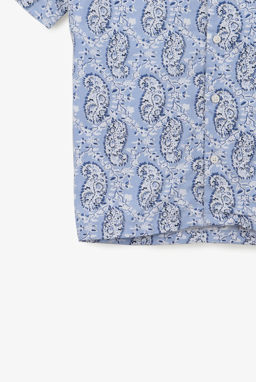 جينجرسنابس قميص اطفال ولادي مشجر نص كم بياقة عريضة أزرق