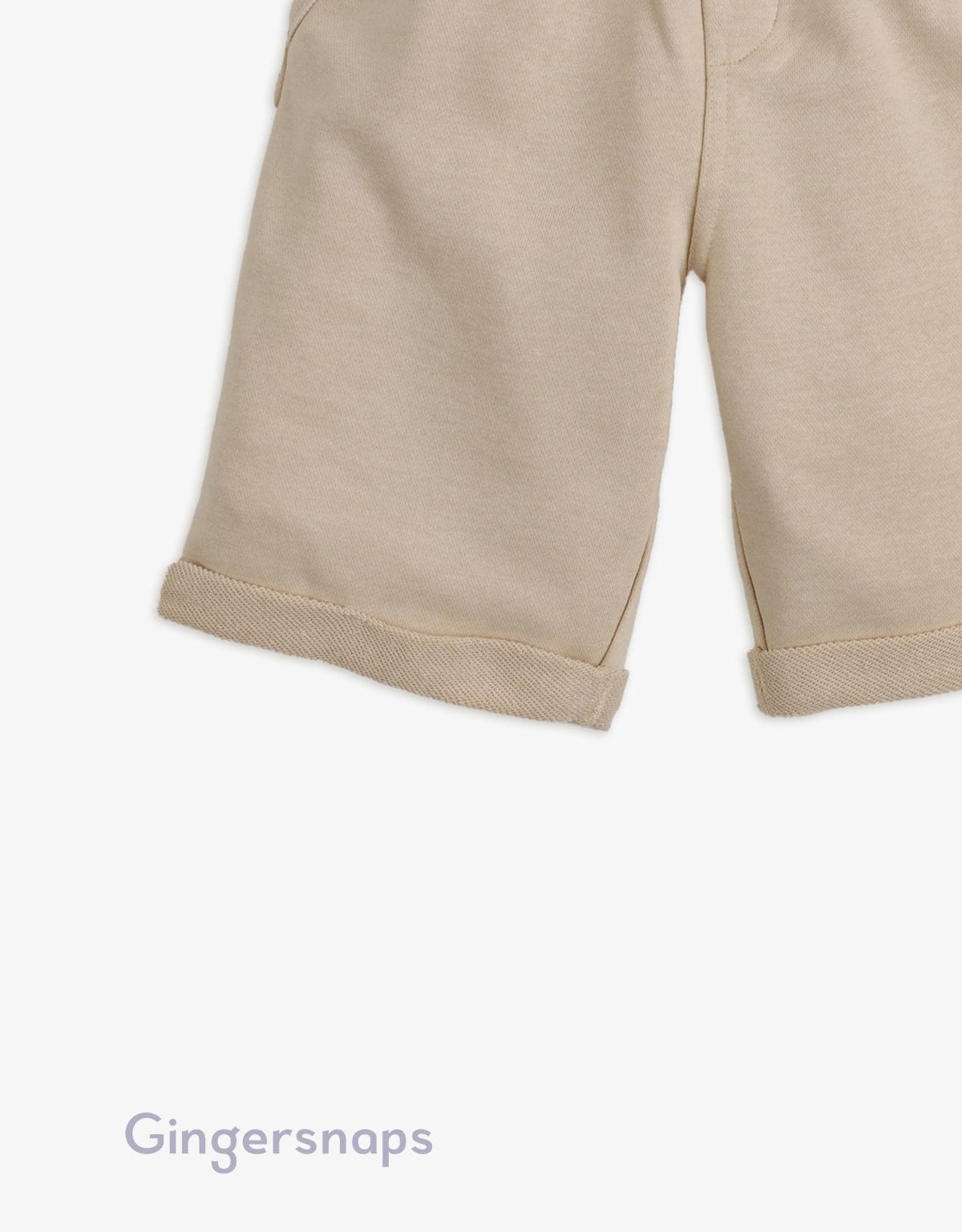جينجرسنابس شورت ولادي سادة قصير برباط على الخصر البيج