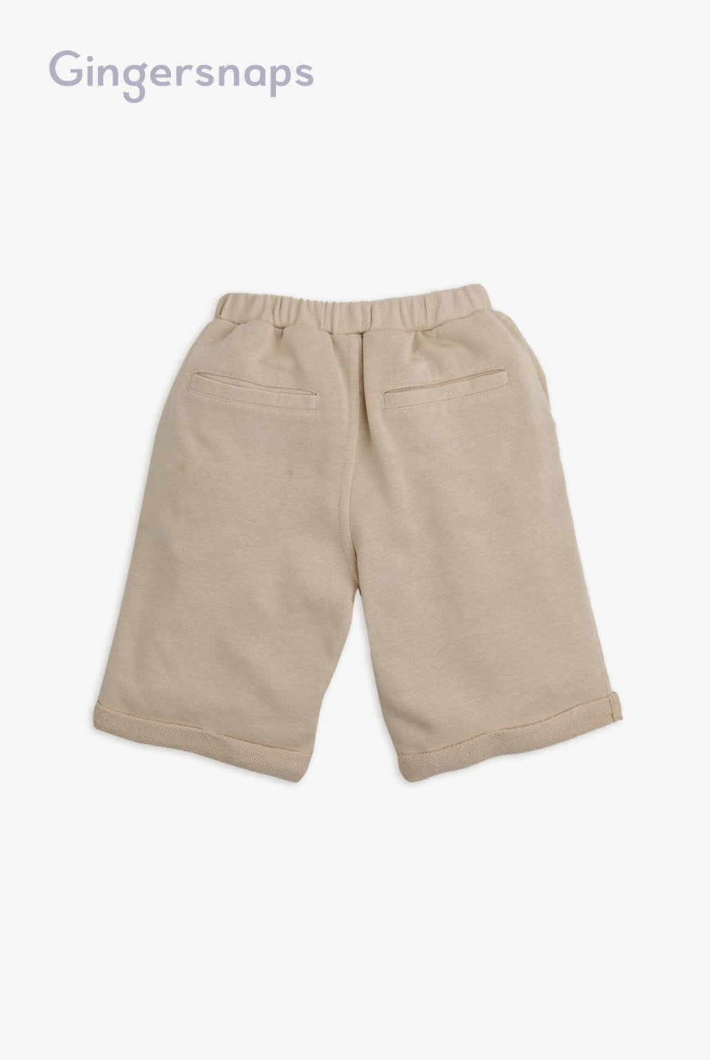 جينجرسنابس شورت ولادي سادة قصير برباط على الخصر البيج