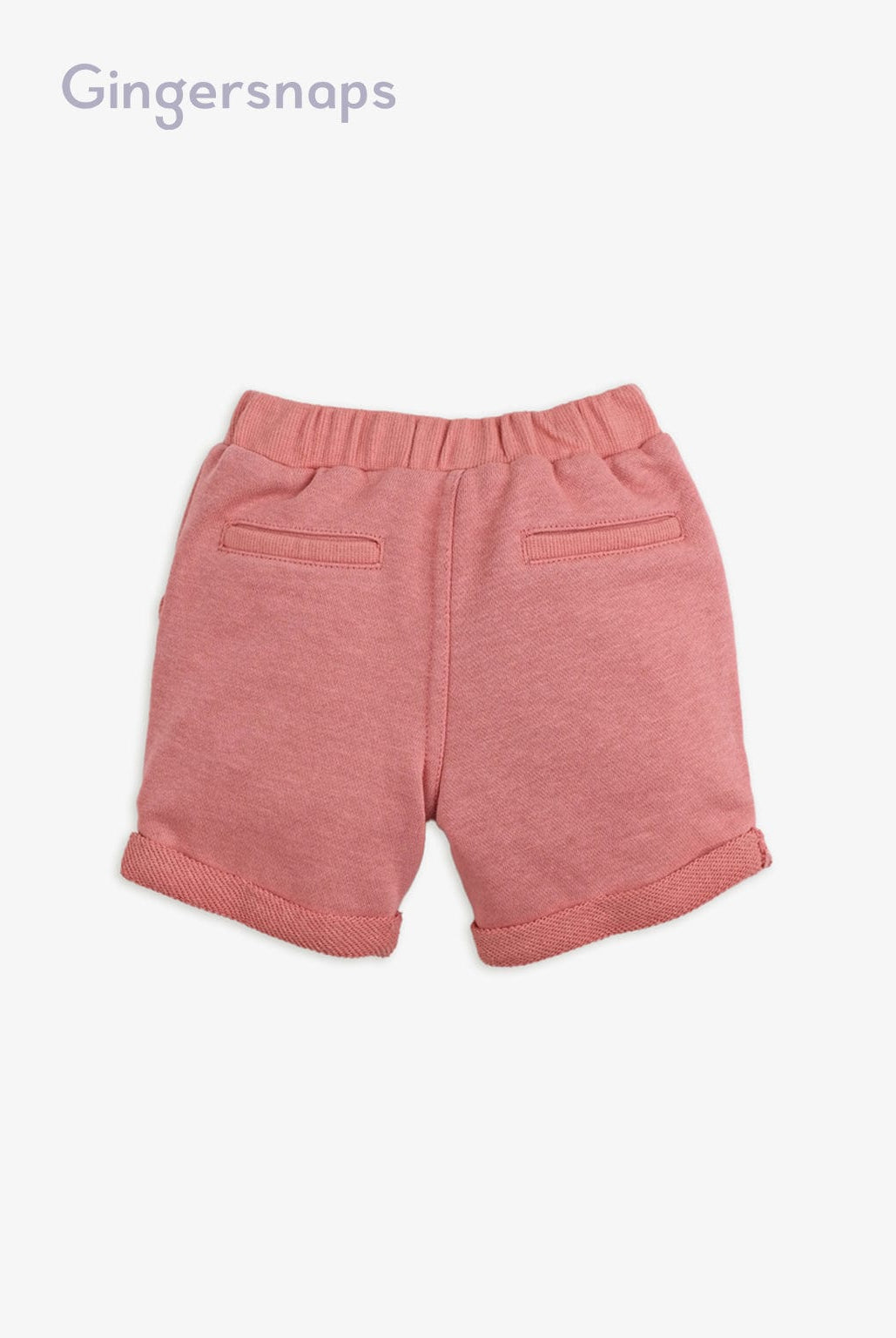 جينجرسنابس شورت بيبي ولاد قماشي سادة أحمر