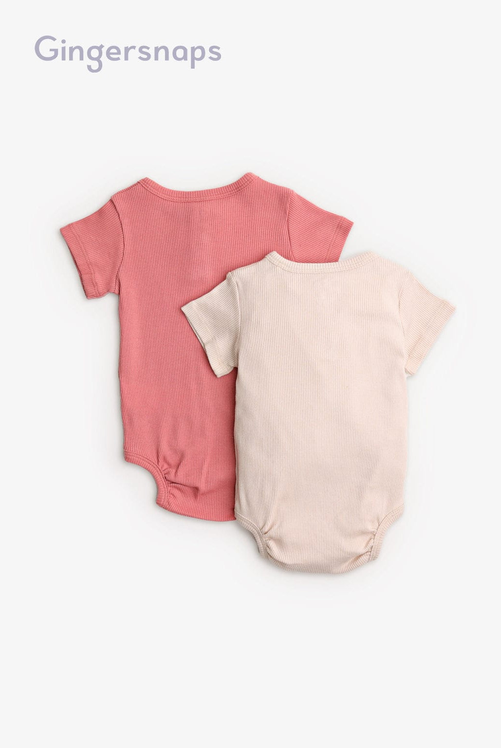 جينجرسنابس طقم سالوبيت نص كم سادة مضلعة مواليد 3 قطع أولادي للرضع متعدد الألوان