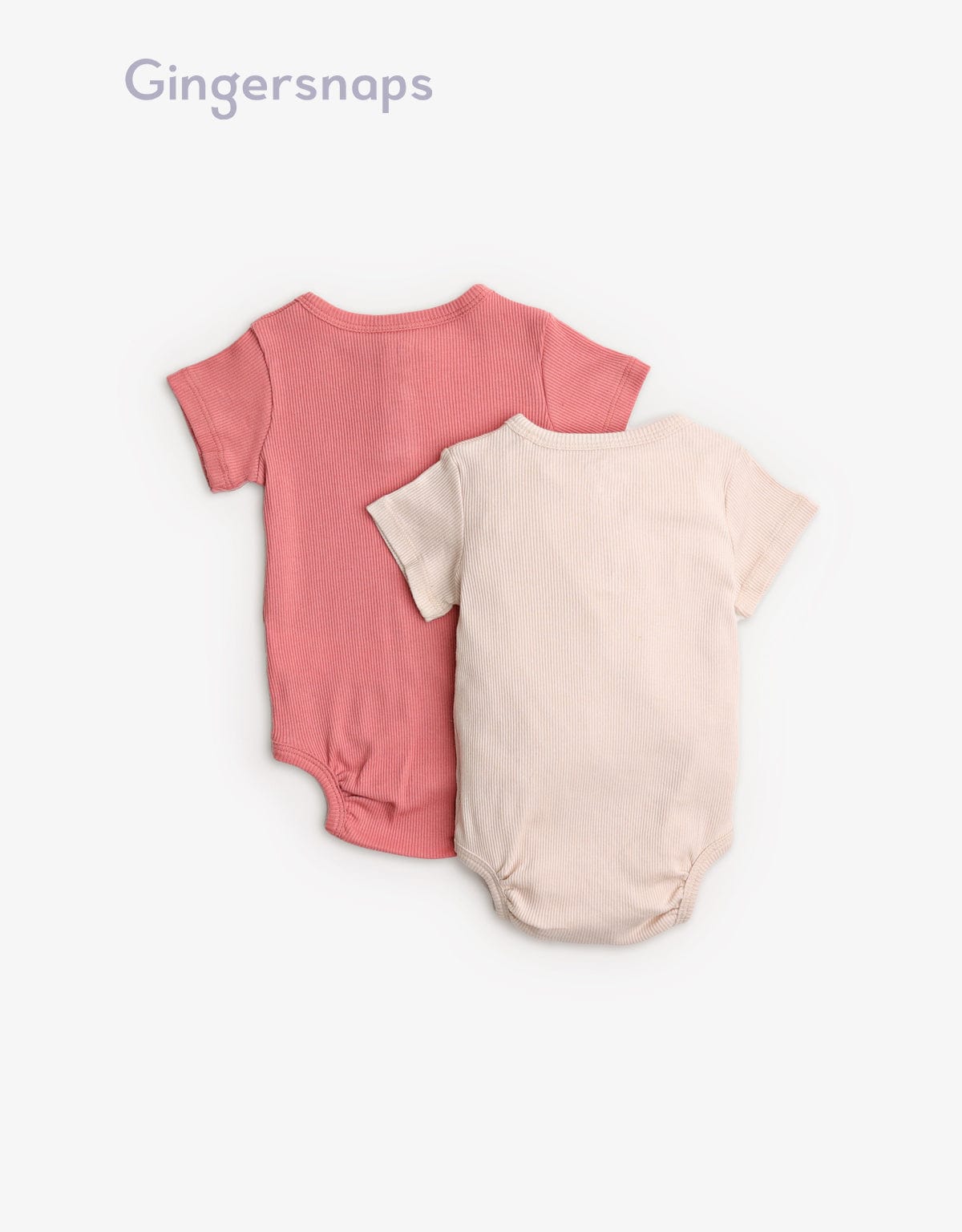 جينجرسنابس طقم سالوبيت نص كم سادة مضلعة مواليد 3 قطع أولادي للرضع متعدد الألوان