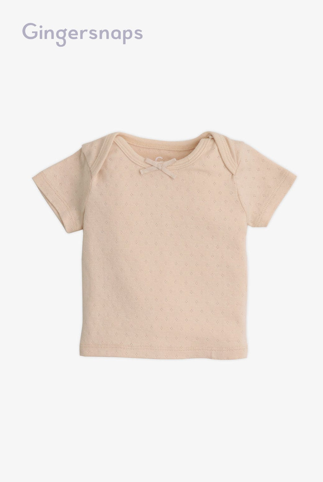 جينجرسنابس طقم بلوزة نص كم وبنطلون أطفال بيج