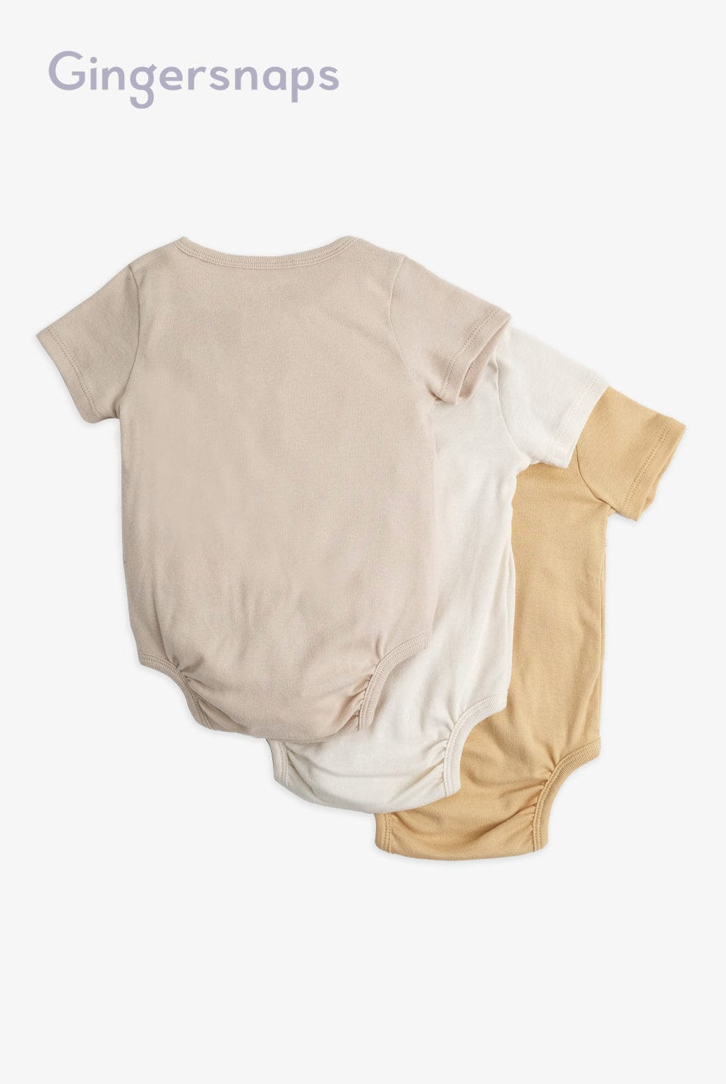 جينجرسنابس طقم سالوبيت نص كم مواليد 3 قطع أولادي للرضع متعدد الألوان