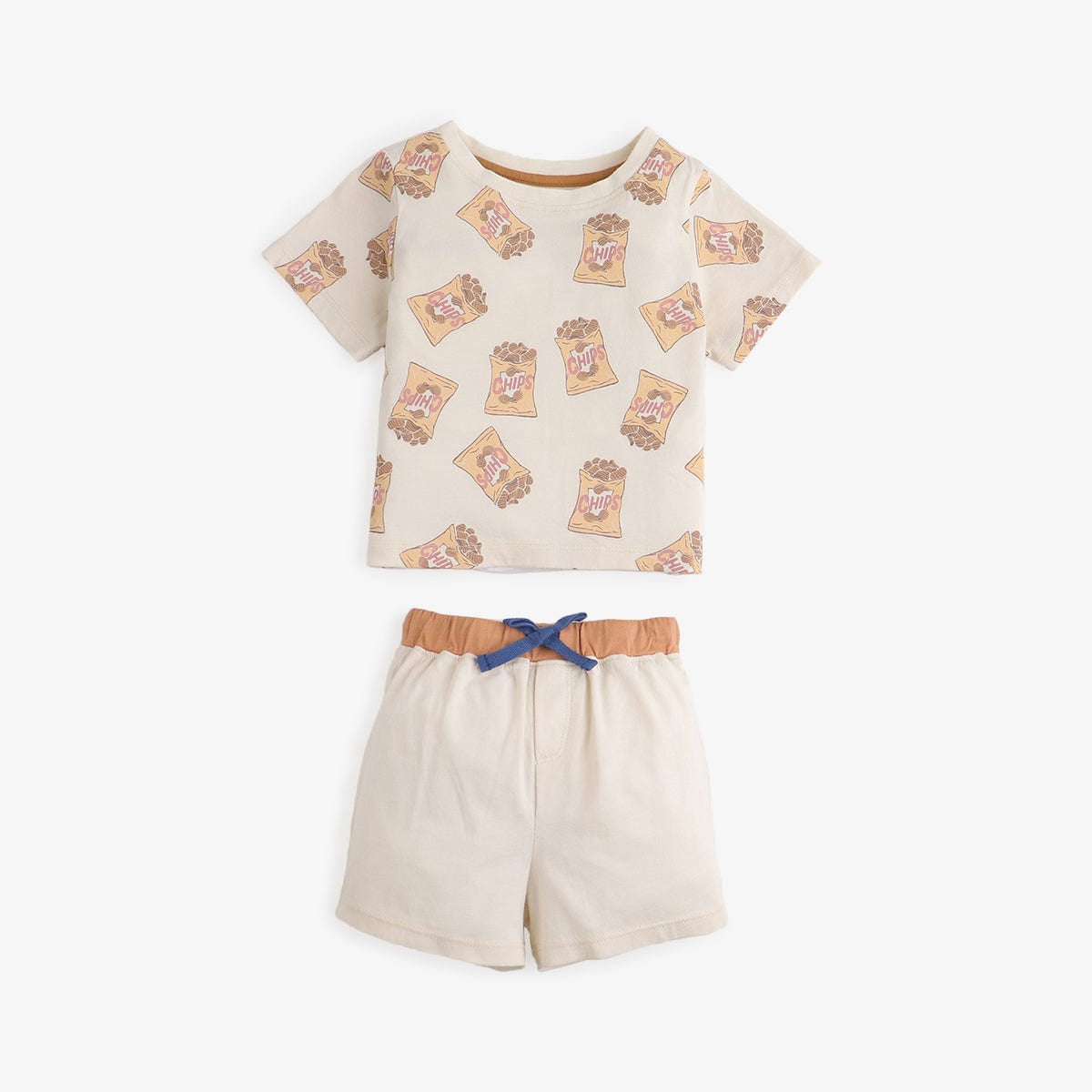 جينجرسنابس طقم ملابس نوم للأولاد الرضع منقوش بشورت متعدد الألوان