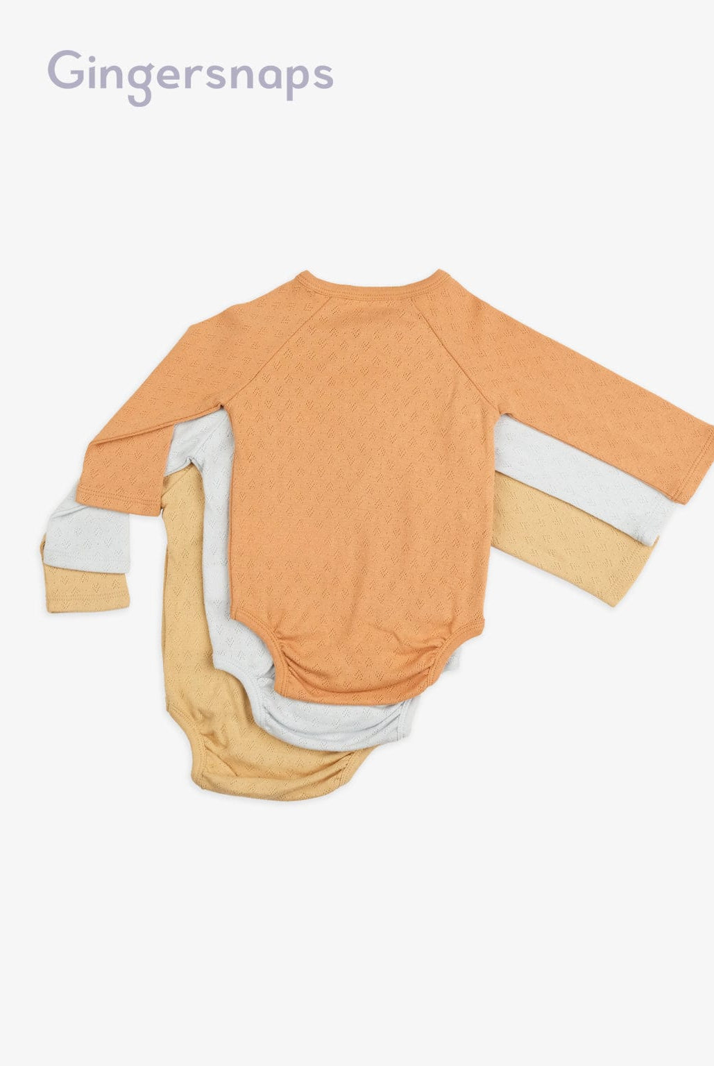 جينجرسنابس طقم سالوبيت كم طويل مواليد 3 قطع أولادي للرضع متعدد الألوان