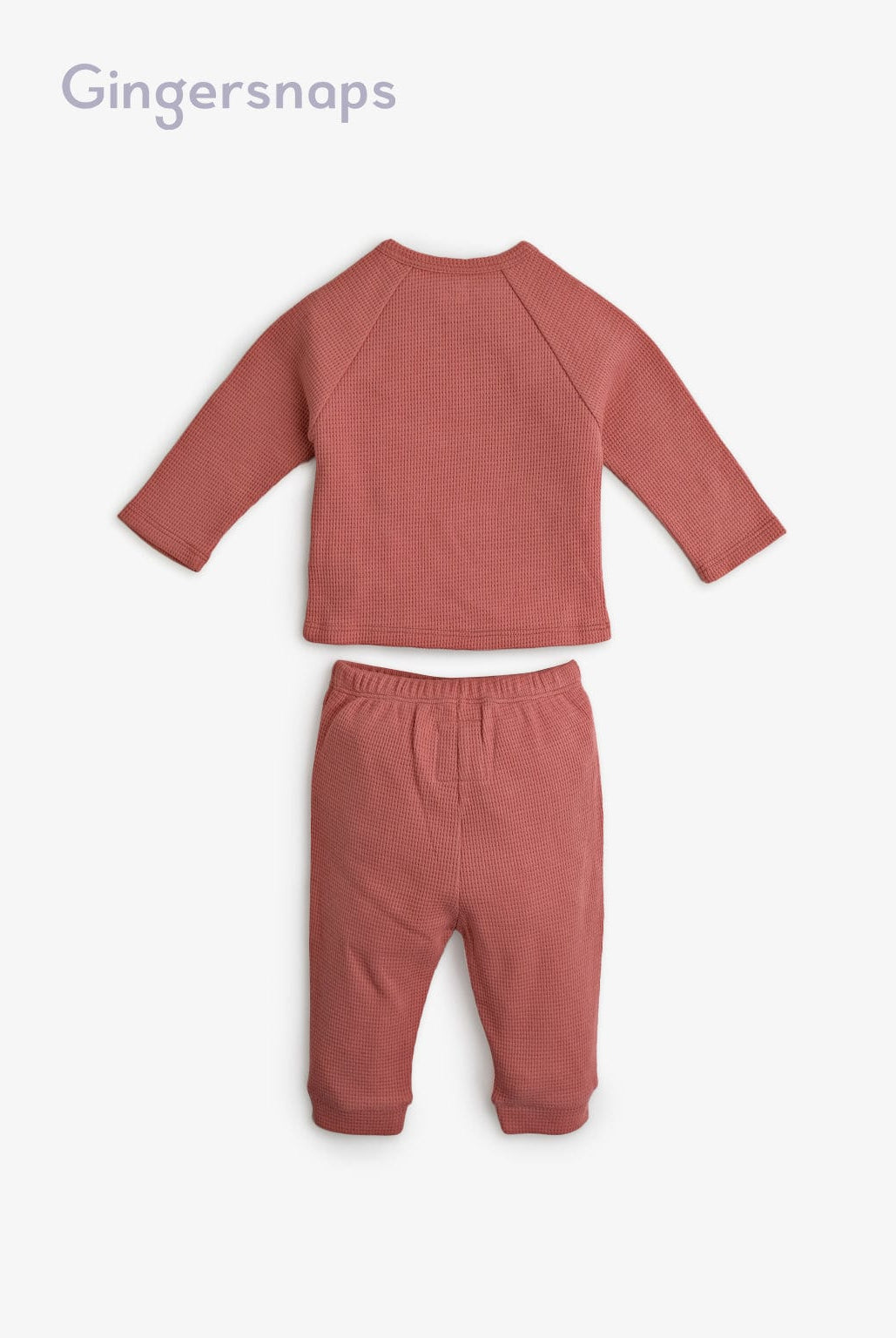 جينجرسنابس طقم مواليد تيشيرت وبنطلون سادة بني