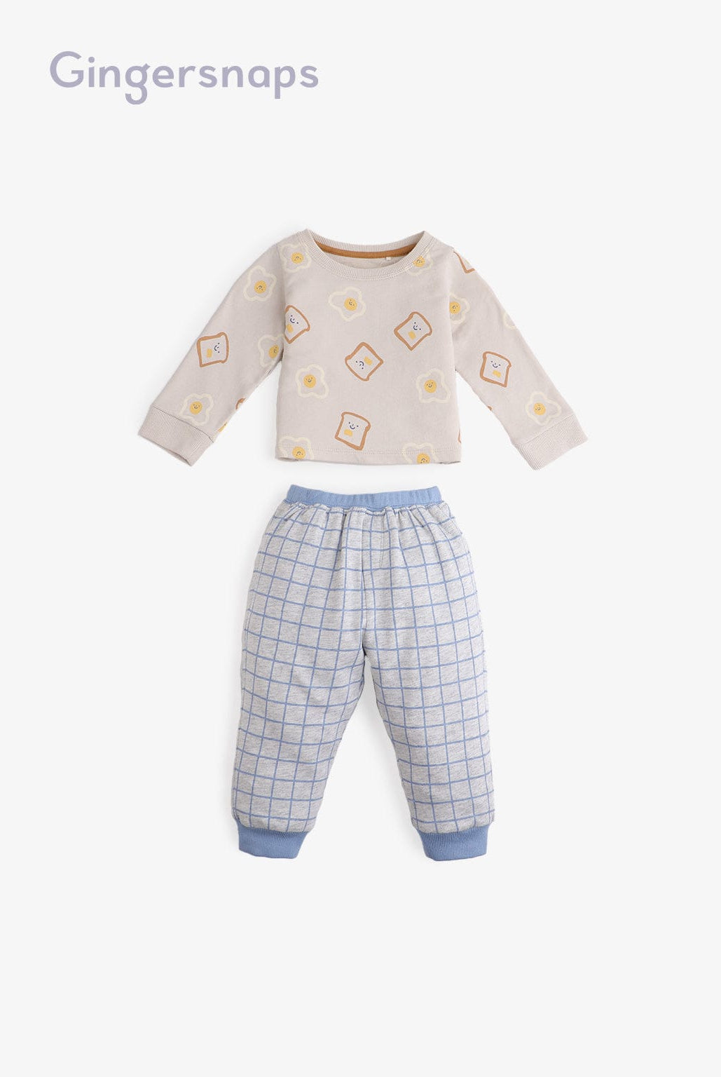 جينجرسنابس طقم ملابس نوم للأولاد ببنطلون كاروهات متعدد الألوان