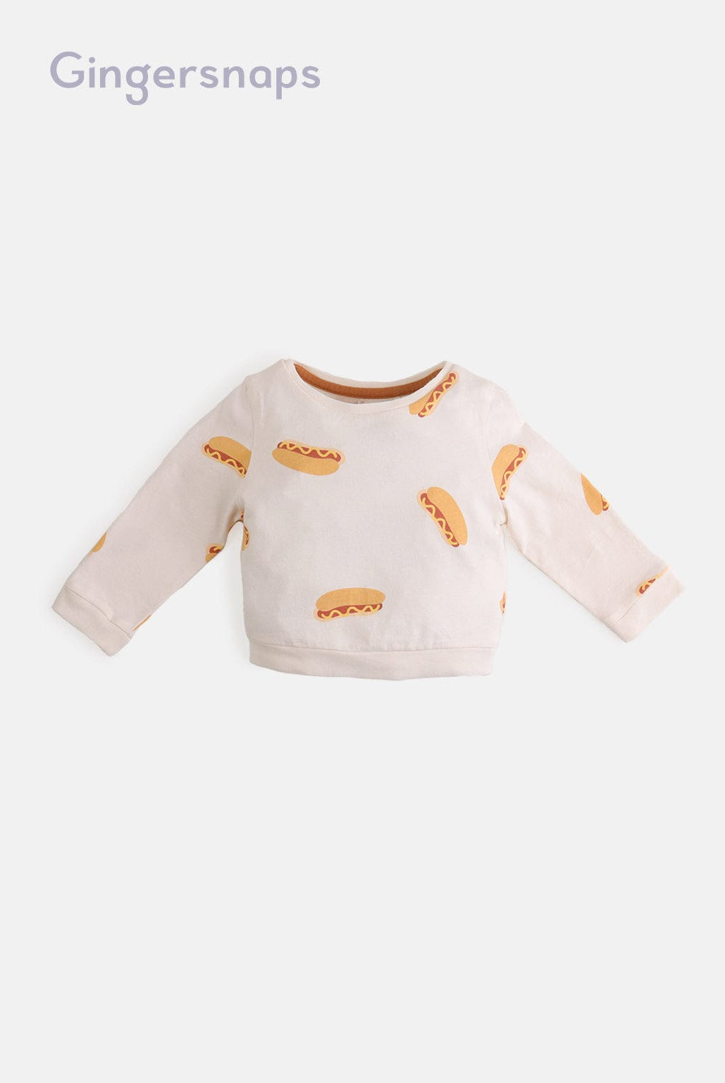 جينجرسنابس طقم ملابس نوم للأولاد بطبعة ساندوتشات على الصدر متعدد الألوان