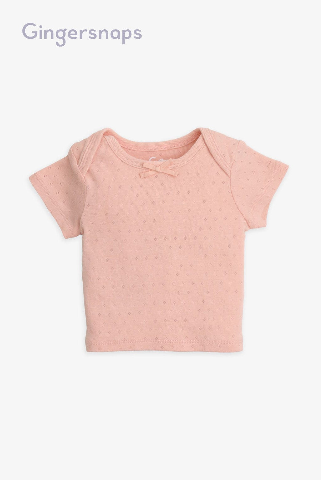 جينجرسنابس طقم بلوزة نص كم وبنطلون سادة أطفال مواليد أحمر بنفسجي