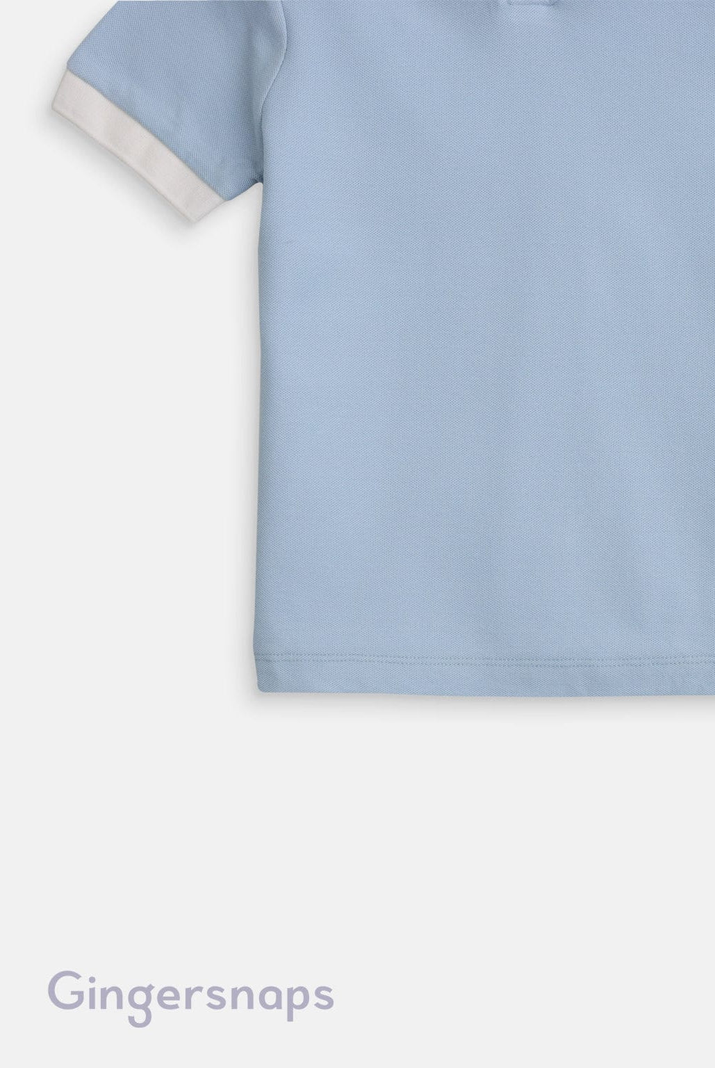 جينجرسنابس تيشيرت سادة سبعة كم قصير أولادي أزرق