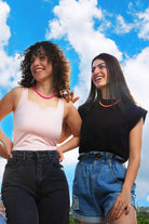 كارينا توب بيزك سادة حمالات على الرقبة