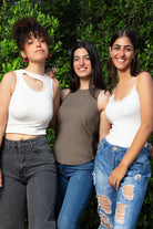 كارينا تيشيرت بيزك مضلع كت نسائي