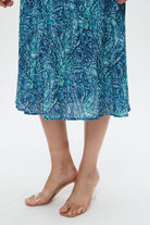 نتشي تنورة نسائية ميدي مشجرة كشكش من الخصر