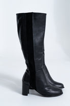 داليدرس بوت طويل بكعب مرتفع أسود