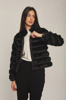 داليدرس فيست نسائي فرو كم طويل أسود