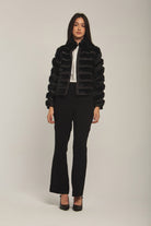 داليدرس فيست نسائي فرو كم طويل أسود