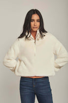 داليدرس جاكيت فرو قصير كم طويل نسائي أوف وايت