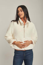 داليدرس جاكيت فرو قصير كم طويل نسائي أوف وايت