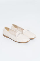 داليدرس حذاء رسمي نسائي سادة بشريط فضي