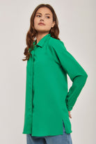 داليدرس بلوزة نسائية سادة بأكمام طويلة