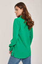 داليدرس بلوزة نسائية سادة بأكمام طويلة