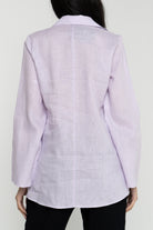 داليدرس بلوزة نسائية بتصميم قميص سادة بأزرار أمامية