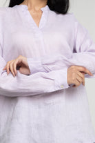 داليدرس بلوزة نسائية بتصميم قميص سادة بأزرار أمامية