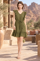 15-1956 army green lifestyle model Maria