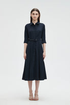 ميكا بلوزة نسائية بياقة 3/4 كم