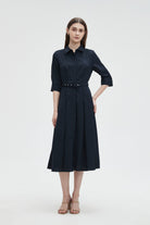 ميكا بلوزة نسائية بياقة 3/4 كم