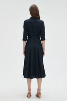 ميكا بلوزة نسائية بياقة 3/4 كم