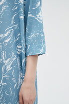 ميكا بلوزة طويلة كم طويل بأزرار أمامية نسائي