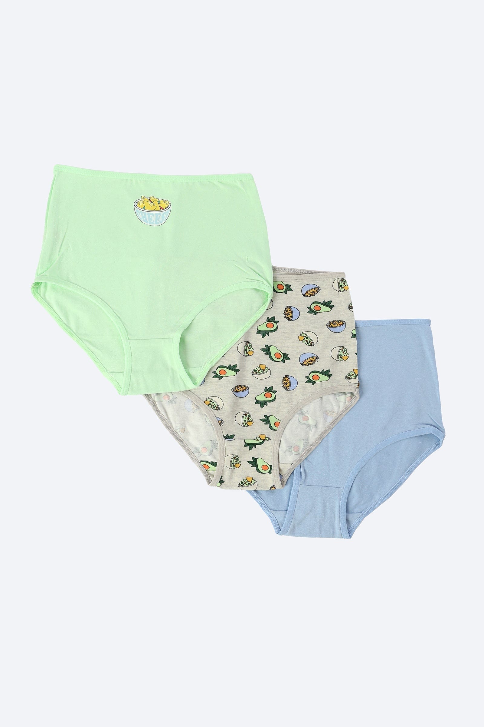 كارينا بانتي حريمي قطني بخصر مرتفع - 3 قطع