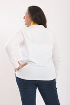 كارينا تيشرت قطن حريمى بأكمام طويلة مطبوع