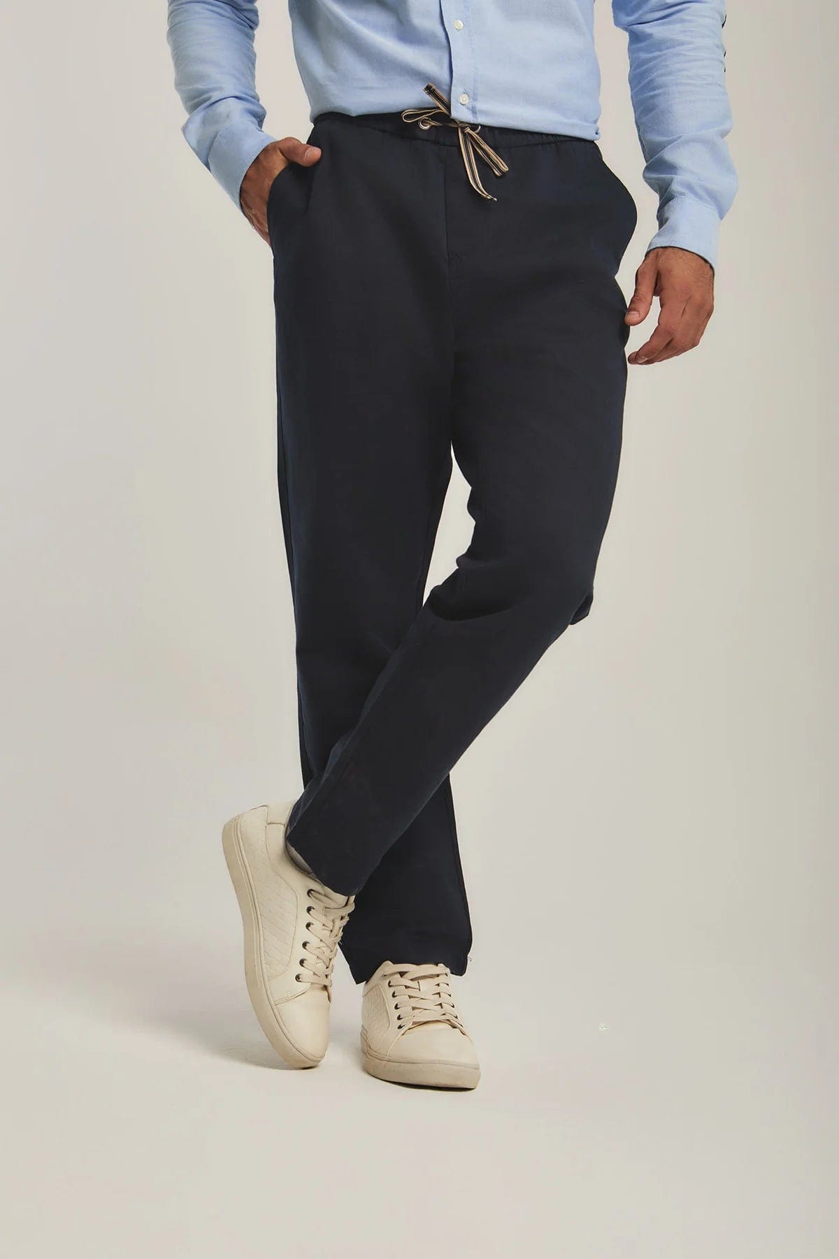 داليدرس بنطلون رجالي سادة واسع طويل